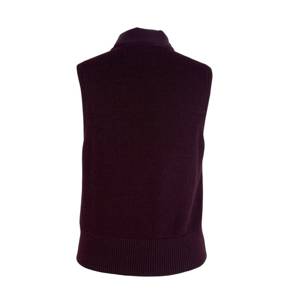 Athleta 464618 Hanover Hybrid Vest Medium Spiced Cabernet Wool Blend Puffer Knit - Picture 6 of 12